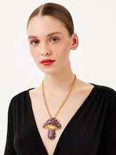 Gold-Plated Mega Magic Necklace in Burgundy