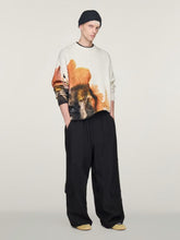 Y-3 Core White AOP Knit Crew Sweater