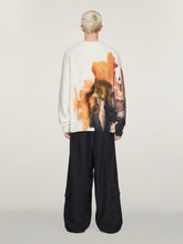 Y-3 Core White AOP Knit Crew Sweater