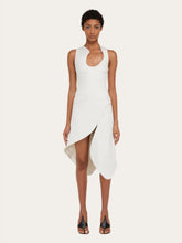 Ferragamo White Sleeveless Midi Dress