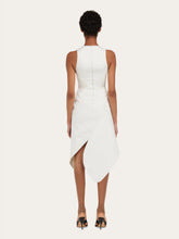 Ferragamo White Sleeveless Midi Dress