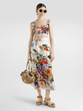 Dolce & Gabbana Floral Bouquet-Print Bustier Top