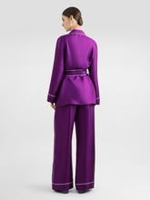 Dolce & Gabbana Purple Silk Twill Vanity Pants