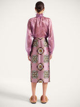 La DoubleJ Nucleus Jacquard Midi Pencil Skirt