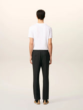Ami Paris Anthracite Black Wool Elasticated Waist Trousers