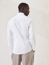 Brunello Cucinelli White Cotton Twill Slim Shirt