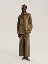 Zeus+Dione Olive Corduroy-Velour Scylla Wide-Leg Trousers