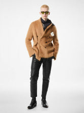 Tom Ford Caramel Beige Mohair-Blend Double-Breasted Jacket