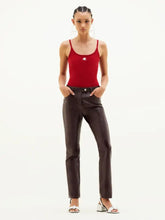 Courrèges Red Reedition Rib Knit Tank Top