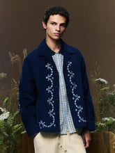 Baziszt Navy Blue Ponic Corduroy Jacket