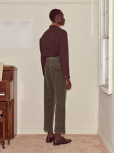 Bode Green Corduroy Side-Buckle Trousers