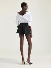 Givenchy Black Pleated Wool Shorts