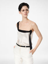 Tom Ford Off-White Silk Camisole with Tuxedo Band