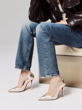 Christian Louboutin Platino Chiaro Miss Z 100 mm Diamond-Laminated Pumps