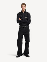 Balenciaga Black Curved Knee Cotton Denim Trousers