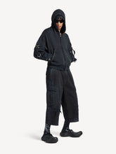 Balenciaga Black Cropped Cargo Cotton Trousers