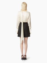 Nina Ricci White Satin Lavallière Blouse