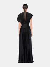 Rabanne Black Satin Jersey Maxi Dress