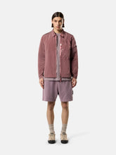 Stone Island Purple Grey Malfilé Cotton Fleece Jogger Shorts