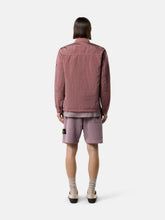Stone Island Purple Grey Malfilé Cotton Fleece Jogger Shorts