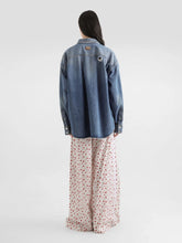 Dolce & Gabbana Small Rose-Print Poplin Wide-Leg Trousers