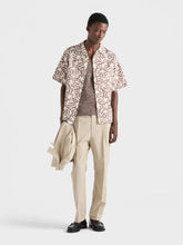 Prada Beige Slim Fit Trousers with Triangle Key Ring