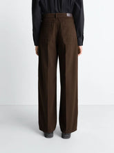 Lemaire Cacao Wide Pants in Dyed Broken Twill