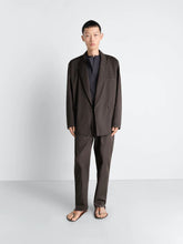 Lemaire Ristretto Brown Tapered Workwear Cotton Twill Pants