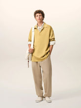 Ami Paris Beige Cotton Elasticated Waist Trousers