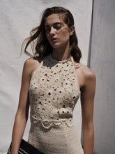 Zeus+Dione Serica Maxi Crochet Halterneck Dress