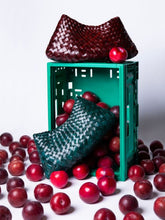 Dragon Diffusion Comporta Forest Woven Leather Clutch