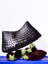 Dragon Diffusion Comporta Black Woven Leather Clutch