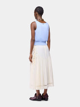 Rabanne Blue Floral Embroidered Knit Tank