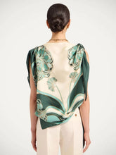 La DoubleJ Mint Silk Printed Foulard