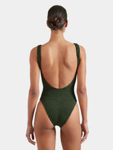 Hunza G Metallic Khaki Square Neck Swimsuit