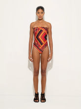 Pucci Vivara Print Bandeau Swimsuit