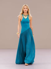 Zimmermann Teal Luna Asymmetric Maxi Dress