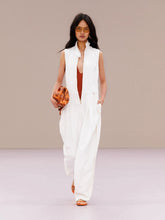 Zimmermann White Luna Twill Jumpsuit
