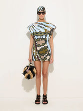 Pucci Khaki and Green Soleil Print Panama Mini Dress