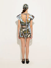 Pucci Khaki and Green Soleil Print Panama Mini Dress