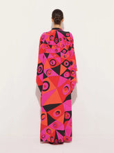 Pucci Fuchsia and Black Occhi Print Silk Kaftan