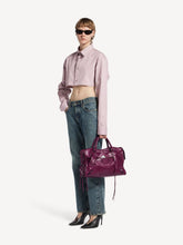 Balenciaga Plum Le City Medium Leather Bag