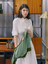 Marni White Gathered Poplin Shirt Dress