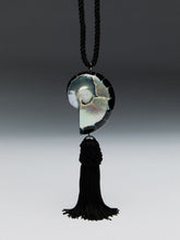 Julietta Black Nautilus Shell Tassel Necklace