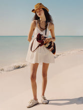 Miu Miu Bordeaux and Natural Raffia-Effect Woven Tote Bag