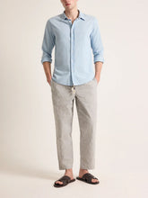 Orlebar Brown Elephant Grey Seersucker Stripe Trousers