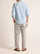 Orlebar Brown Elephant Grey Seersucker Stripe Trousers