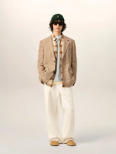 Ami Paris White Cream Wide Fit Denim Trousers