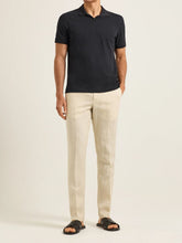 Orlebar Brown Black Bruno Pique Stitch Polo