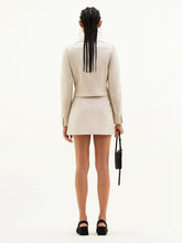 Courrèges Mastic Grey Reedition Vinyl Mini Skirt